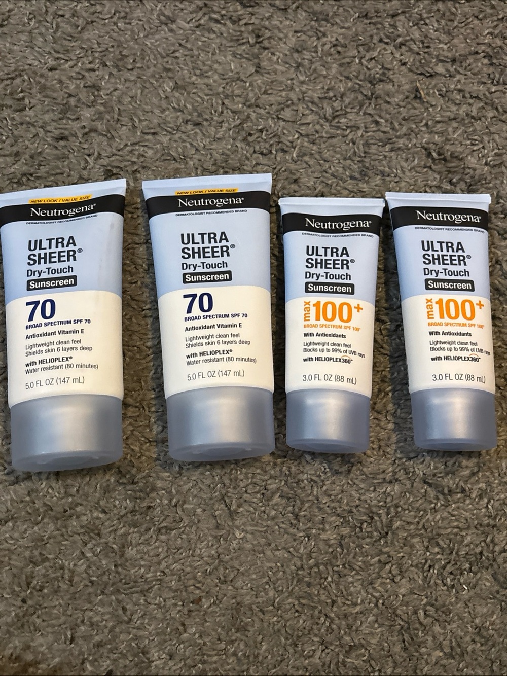 Neutrogena Ultra Sheer Dry-Touch Sunscreen Tubes in White and Black Accents